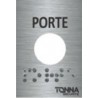 640007 • Façade inox "PORTE" - 60 x 40 mm