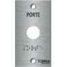 640017 • Façade inox "PORTE" à visser - 110 x 60 mm