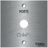 648501 • Façade inox "PORTE" à visser - 110 x 110 mm