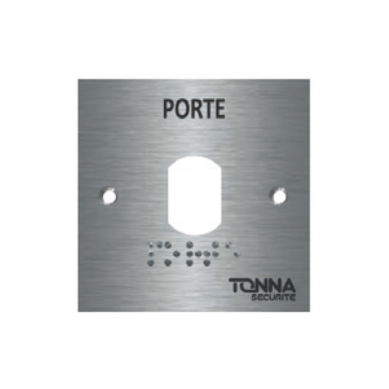648507 • Façade inox "PORTE" T25 - 80 x 80 mm