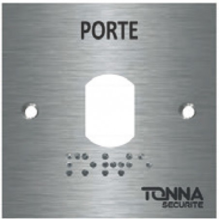 648507 • Façade inox "PORTE" T25 - 80 x 80 mm